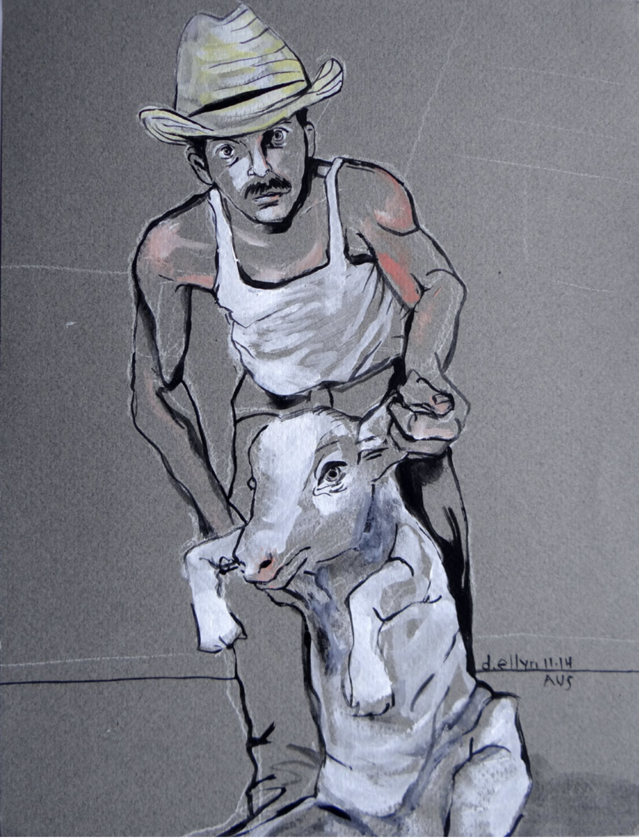 sheep shearer by Dana Ellyn, 2014