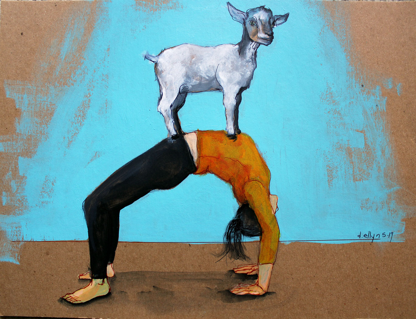 goat yoga by Dana Ellyn, 2019